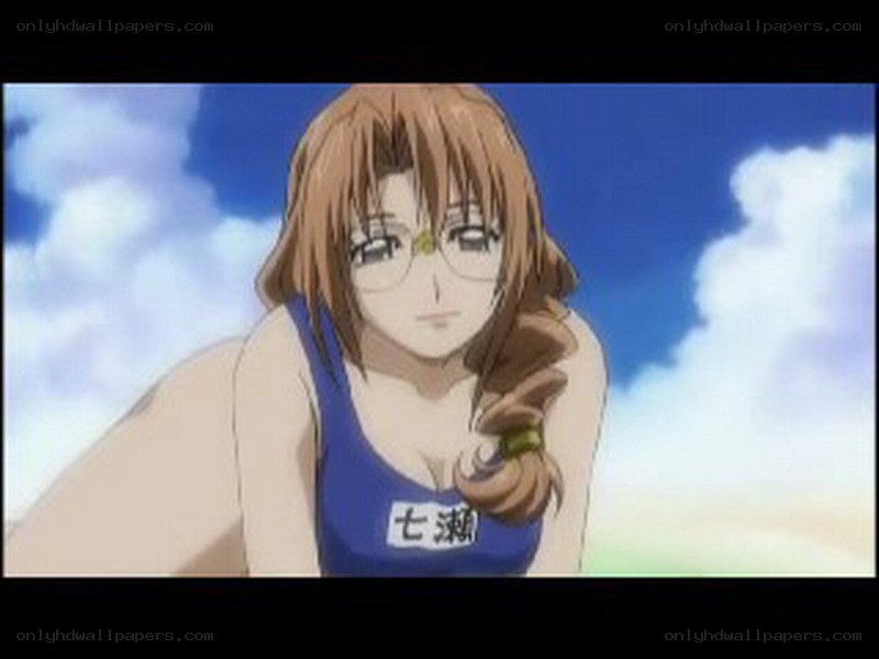 anime character in blue top