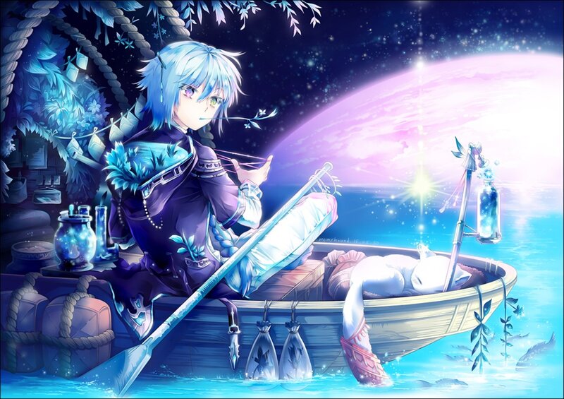 Anime Character in Boat