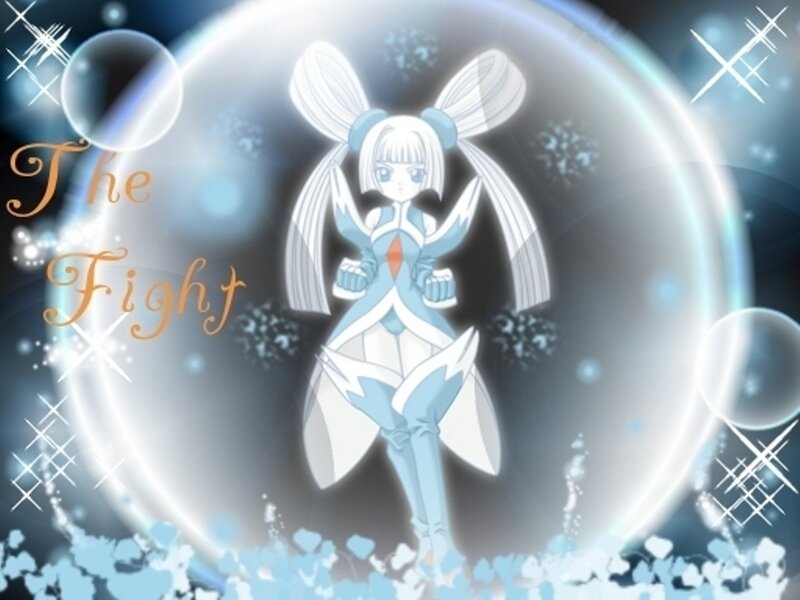 Anime Character in Bubble — Blue, Dramatic