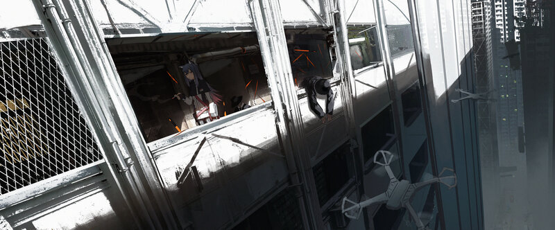Anime Character in Building