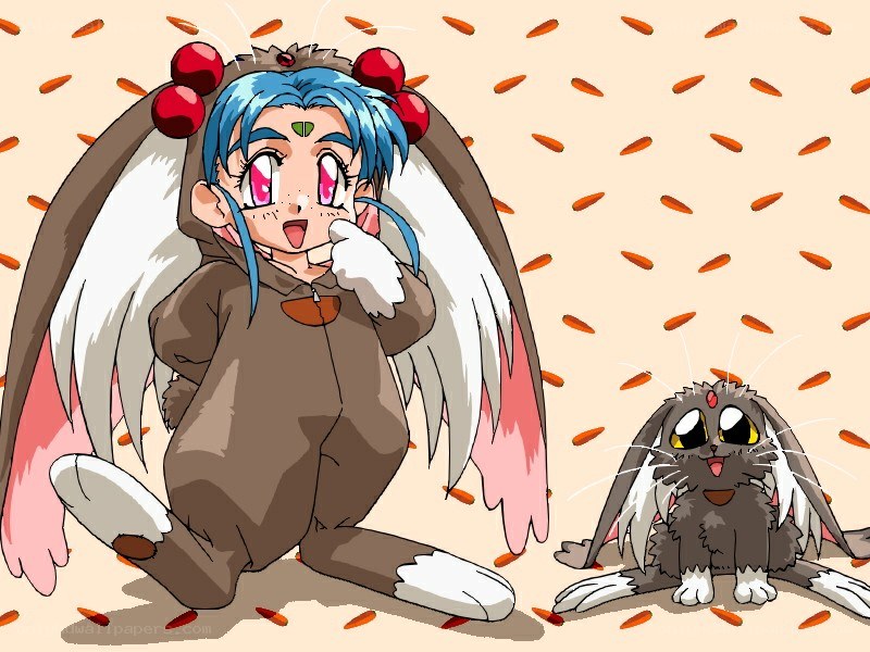 anime character in bunny suit