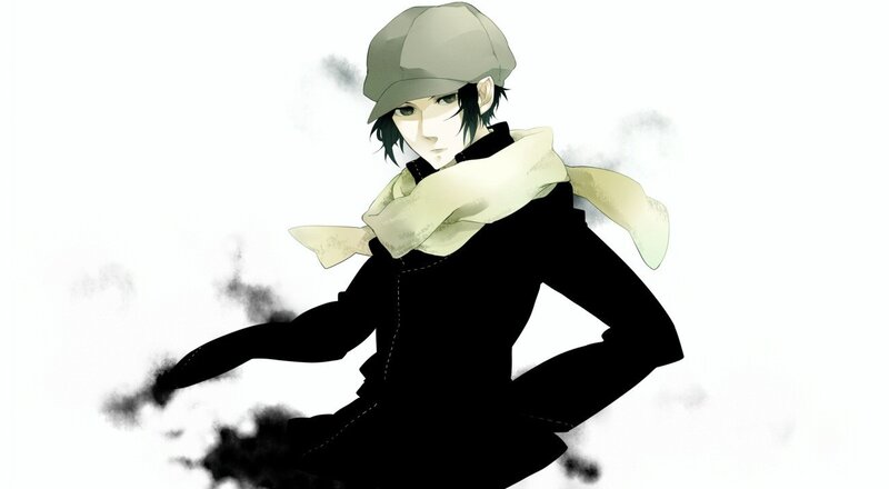 anime character in cap and scarf