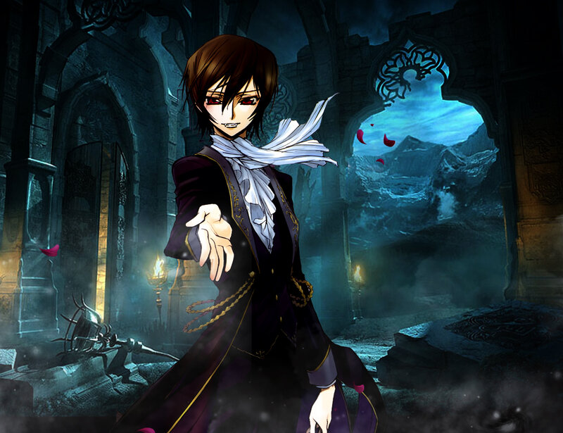 Anime Character in Castle — Black