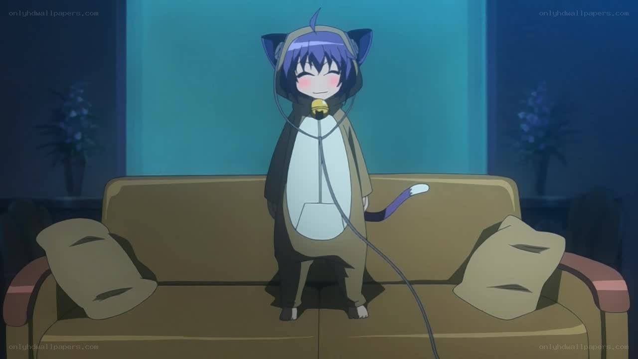 anime character in cat costume