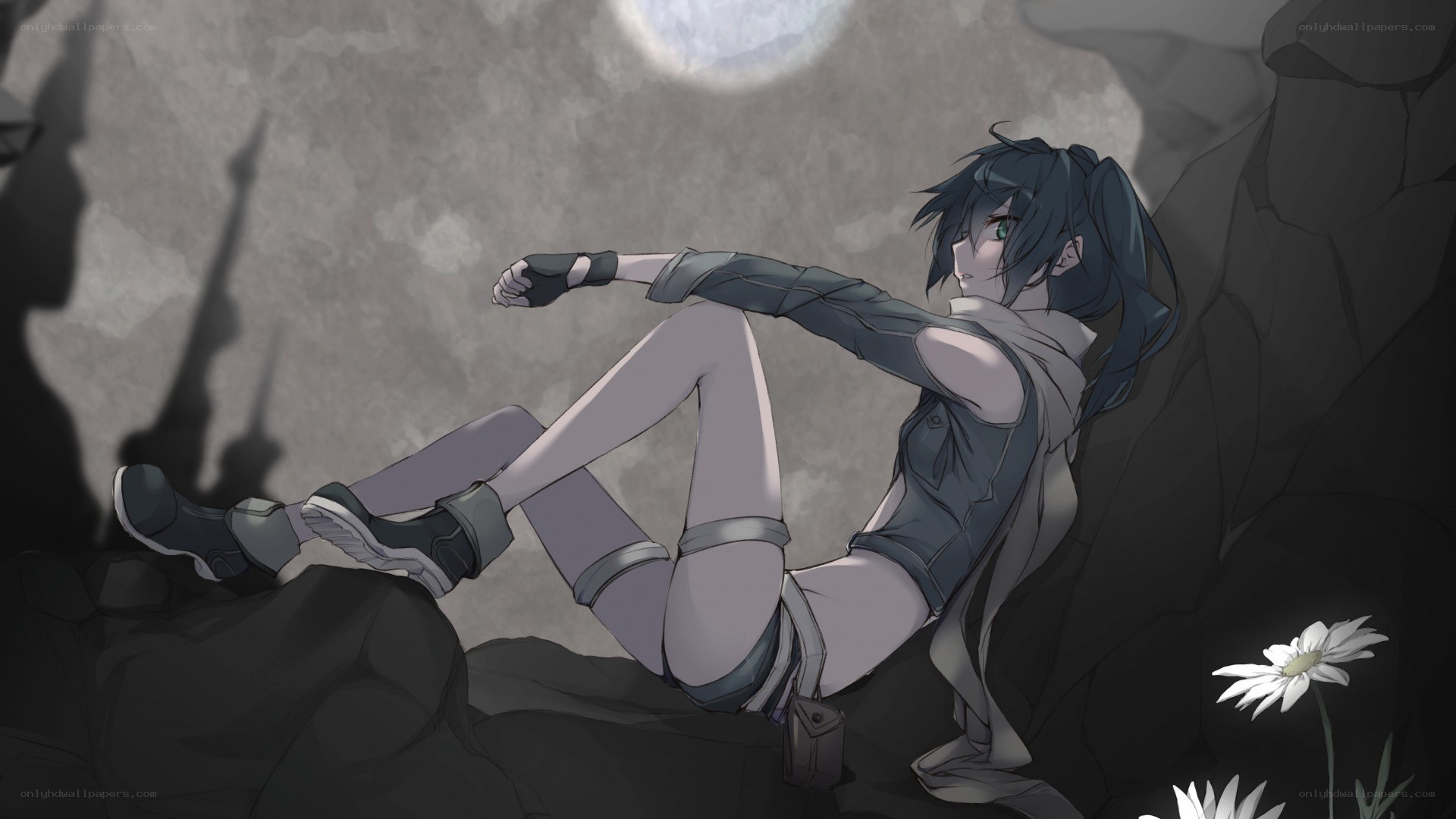 anime character in cave