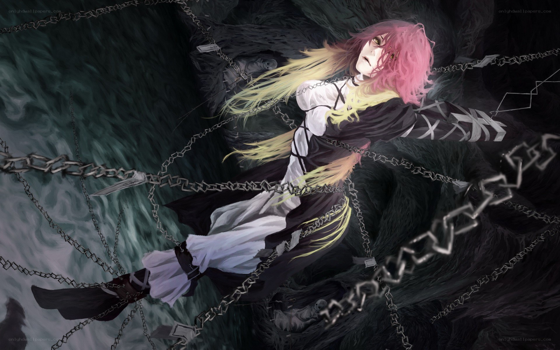 Anime character in chains