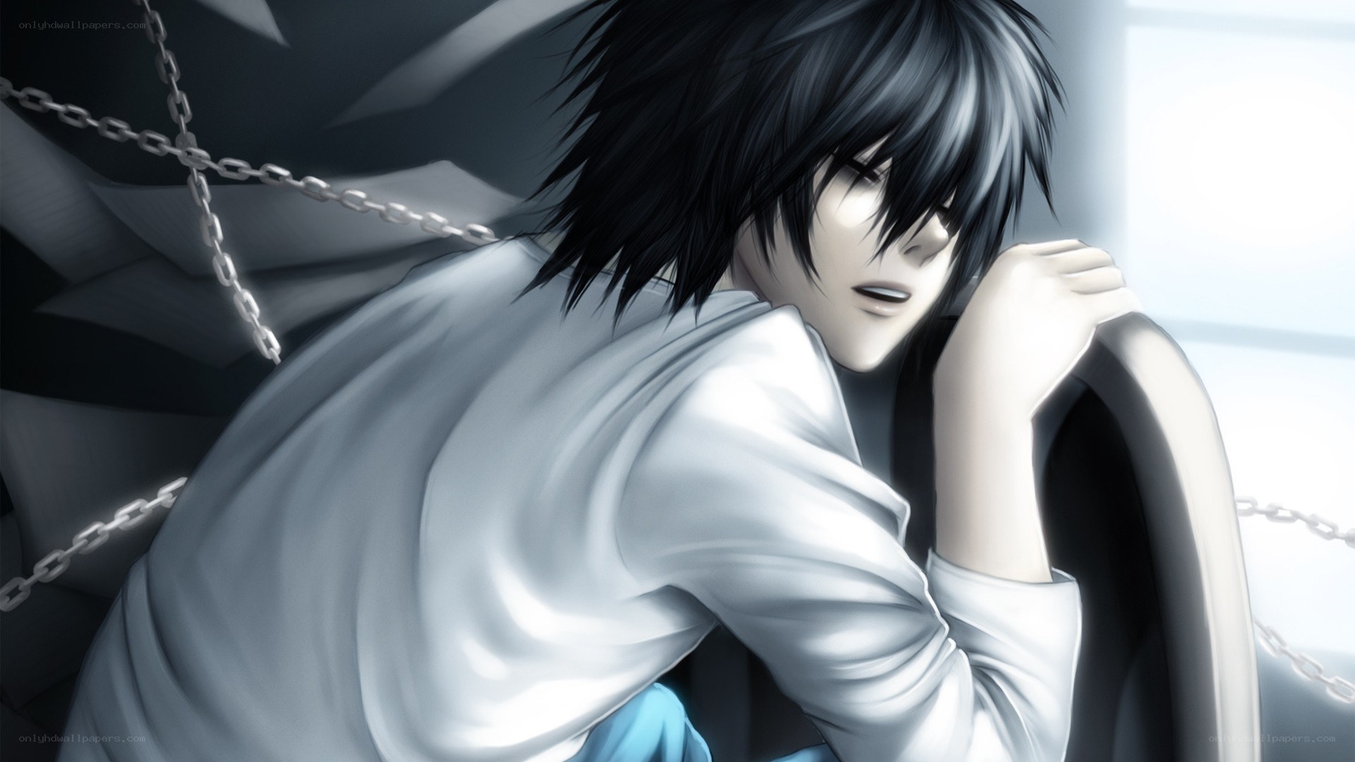 Anime character in chains