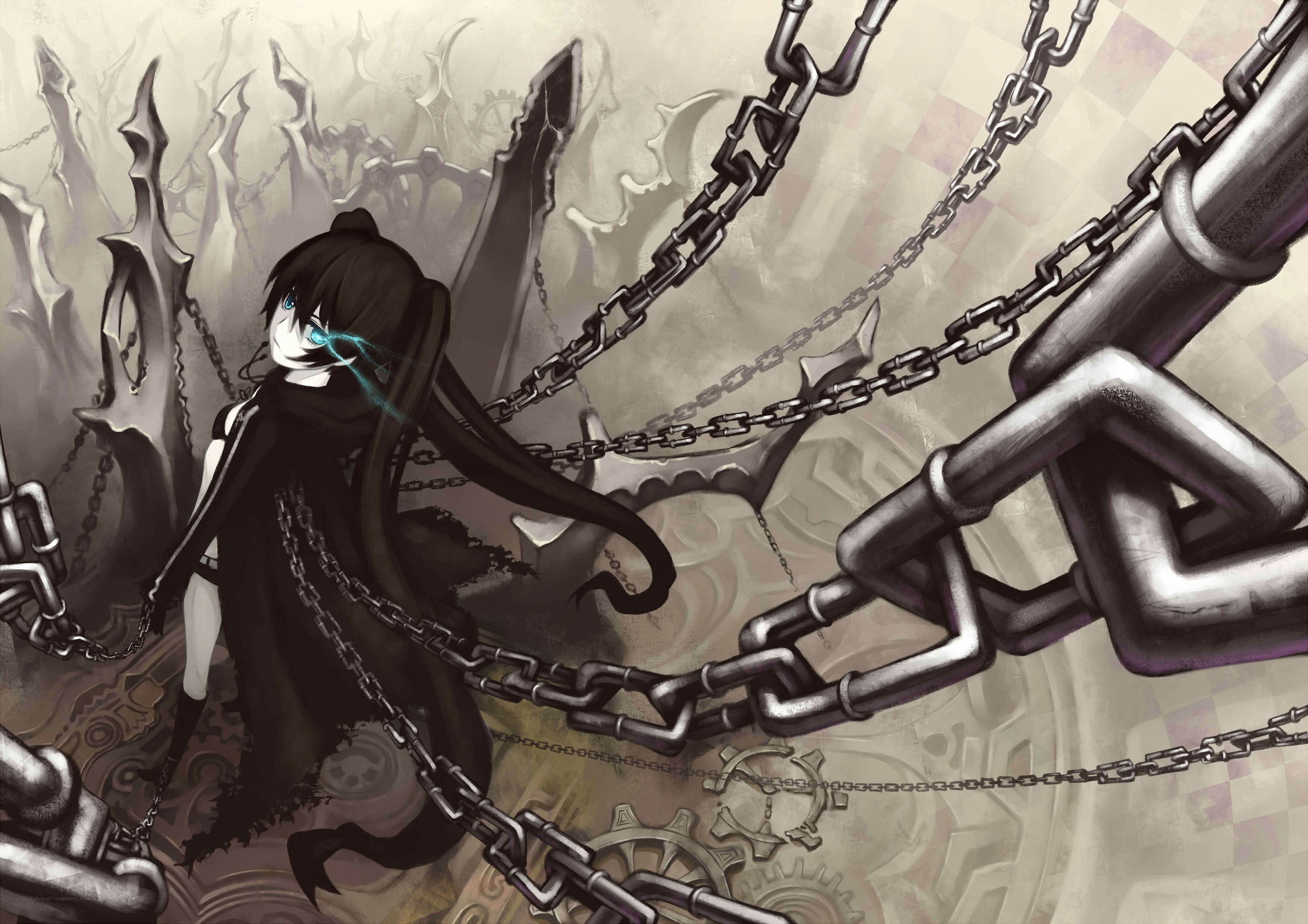 Anime character in chains