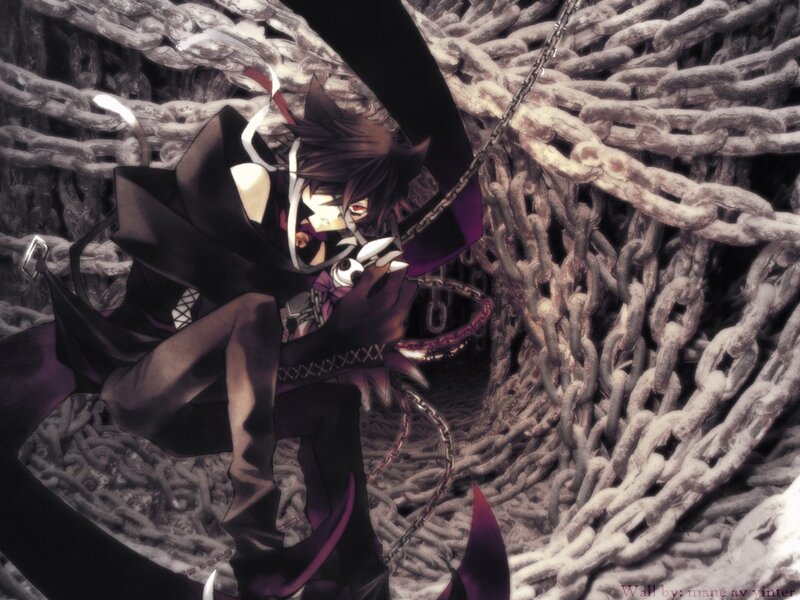 Anime character in chains