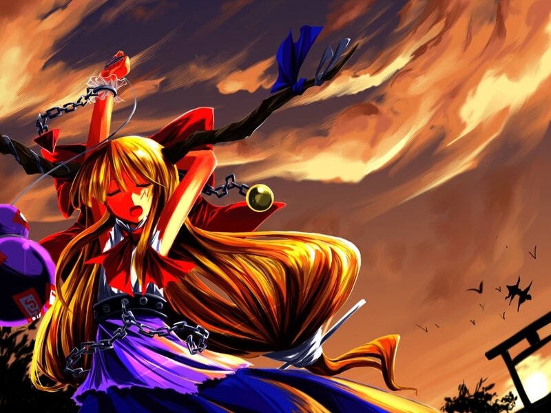 Anime character in chains
