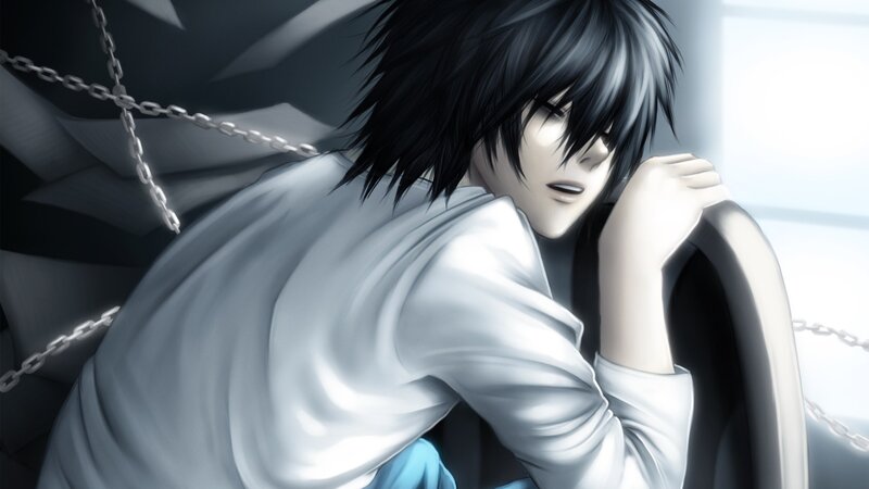 Anime Character in Chains — Gray, Dramatic