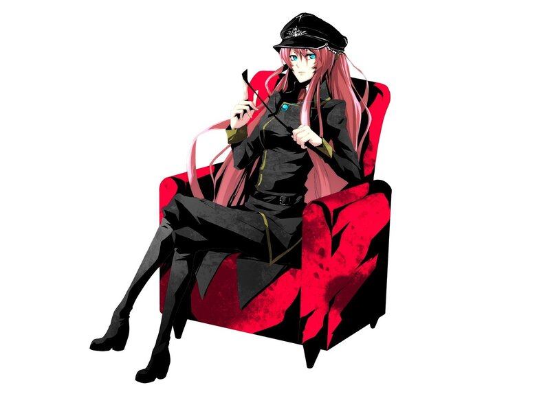 Anime Character in Chair — Red