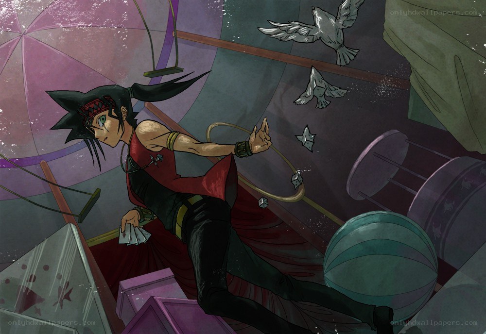 anime character in chaotic scene