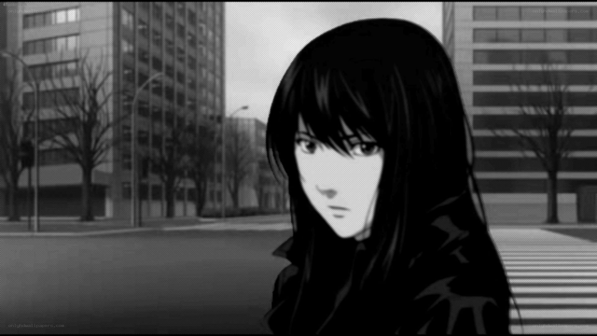 anime character in city