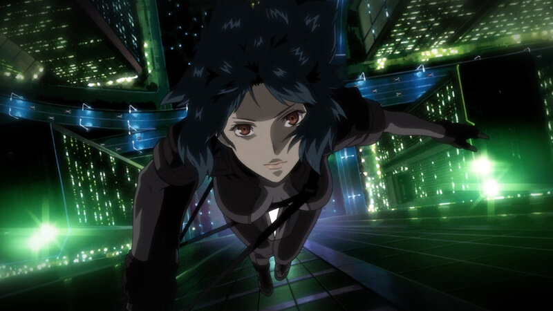 anime character in city at night