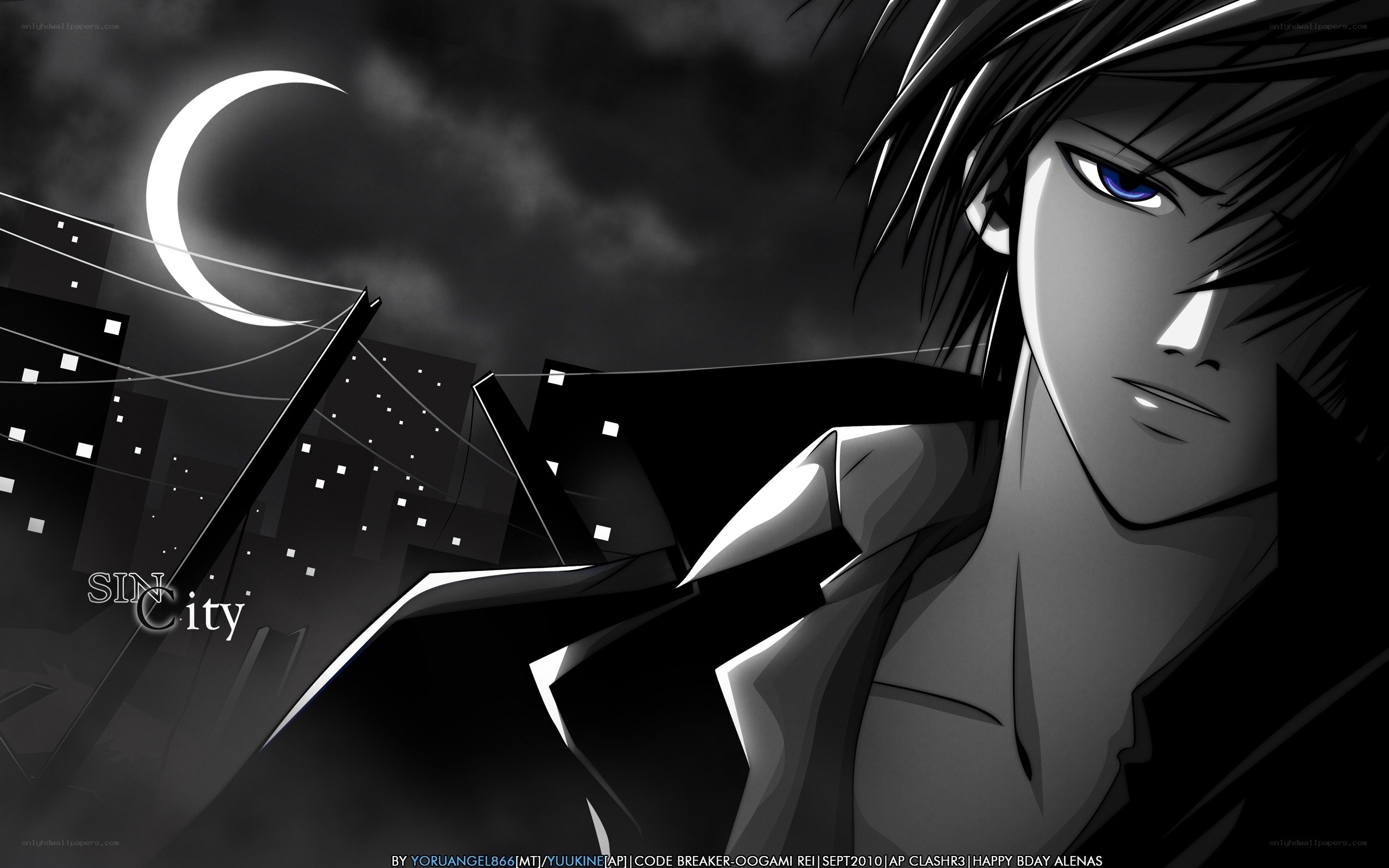 anime character in city at night