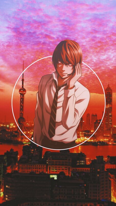 Anime Character in City — Red, Dramatic