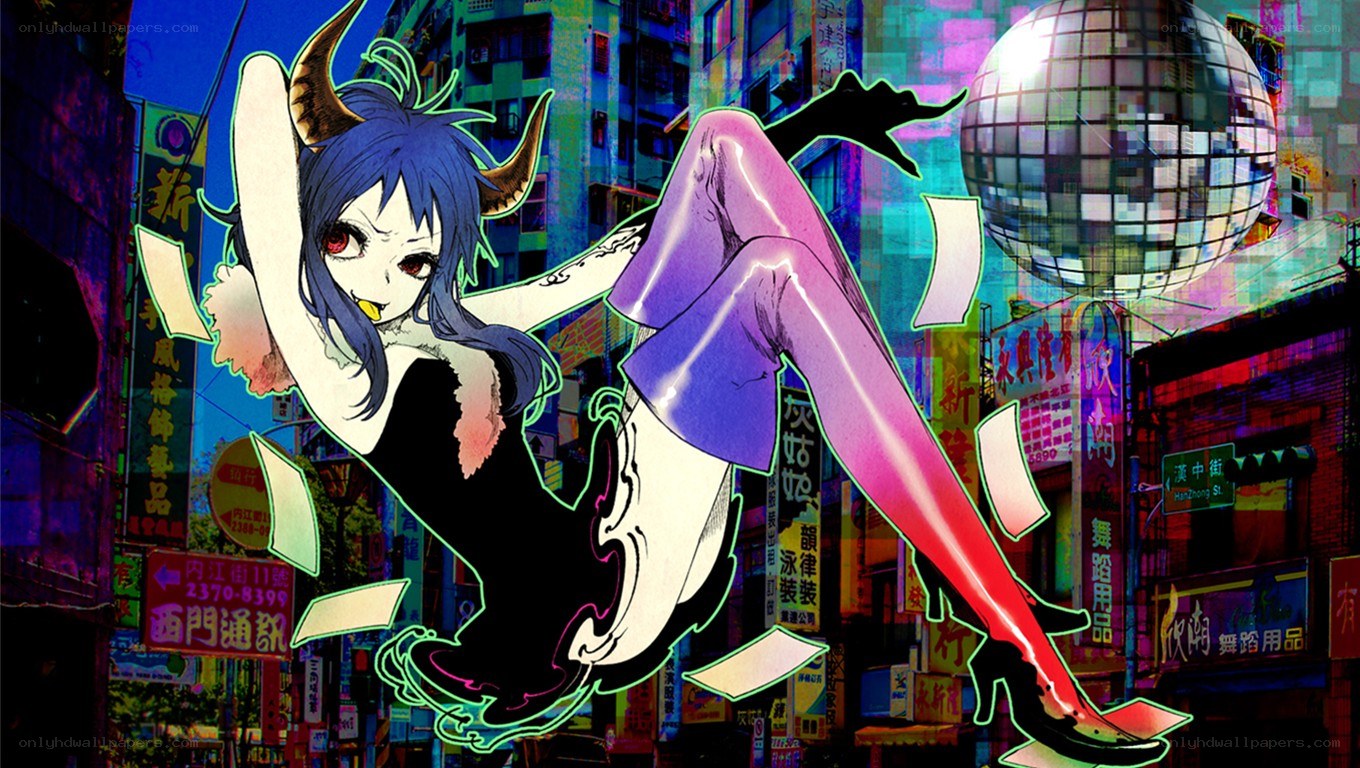 anime character in city scene