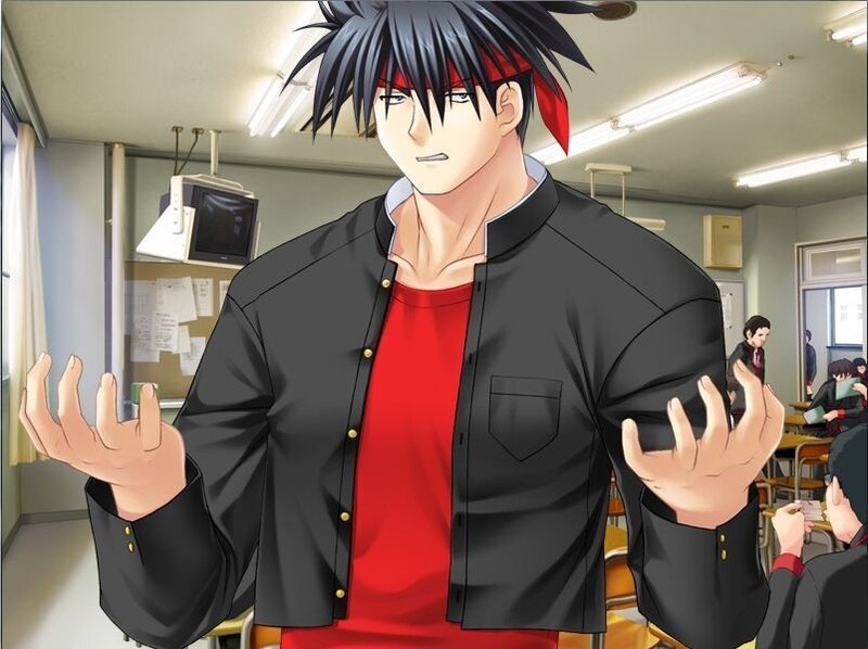 anime character in classroom