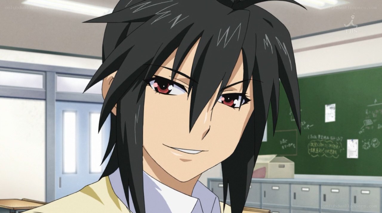 anime character in classroom