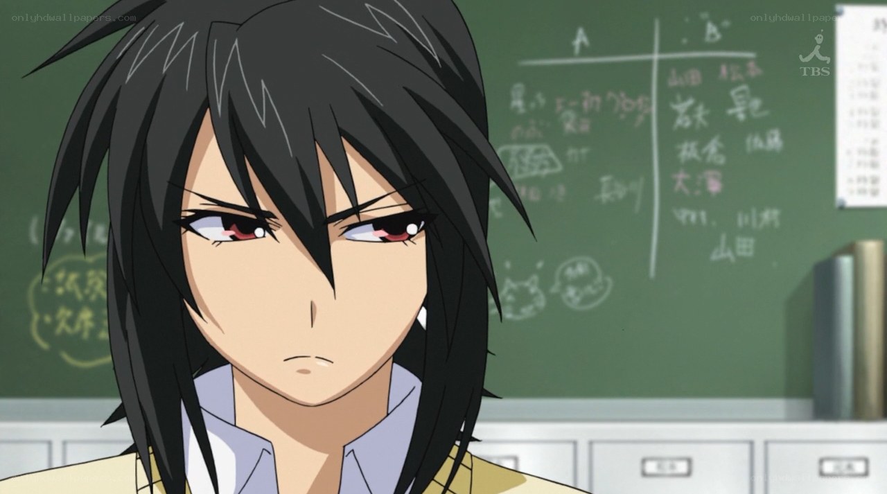 anime character in classroom