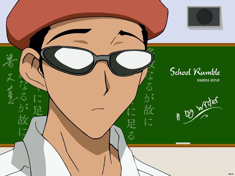 Anime character in classroom