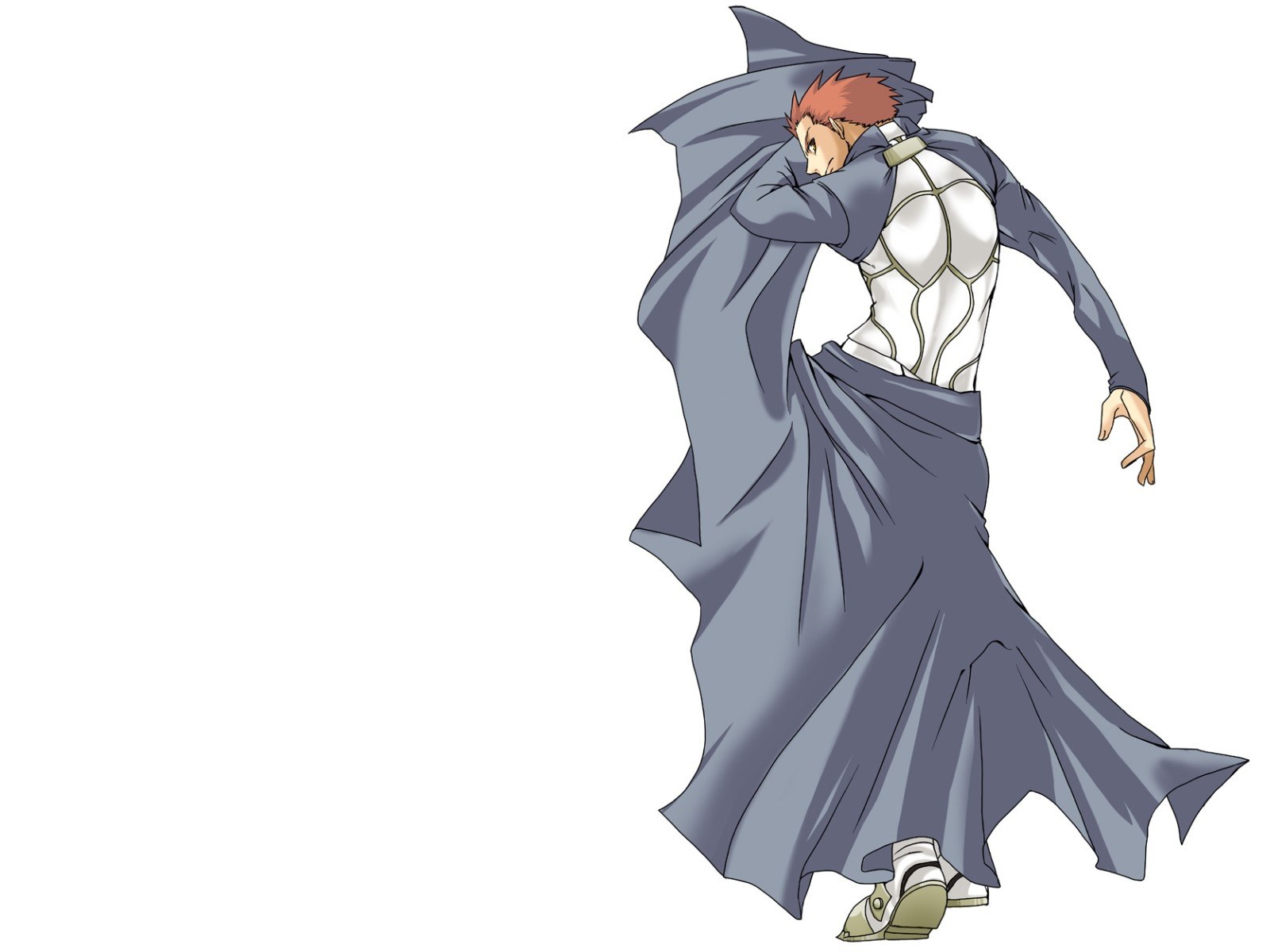 anime character in cloak