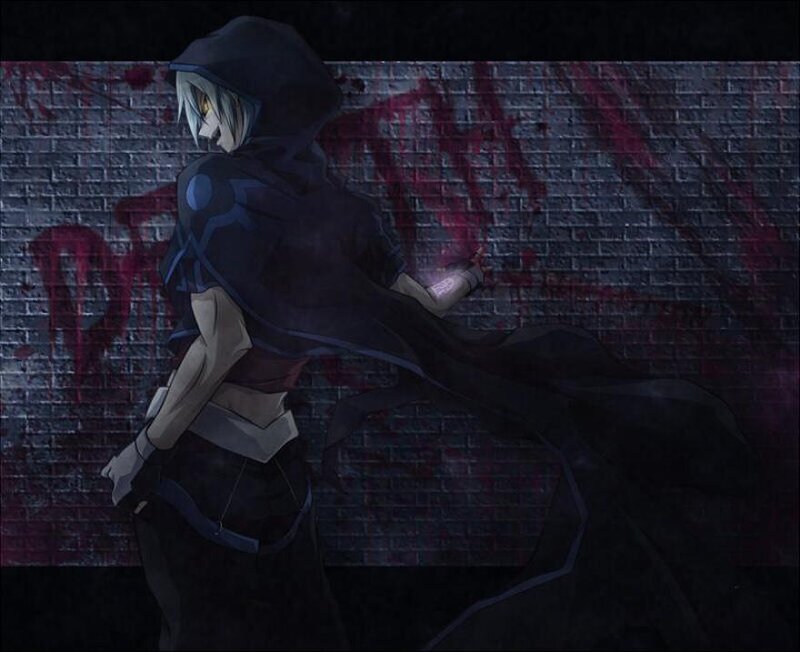 Anime Character in Cloak — Black, Dark, Dramatic