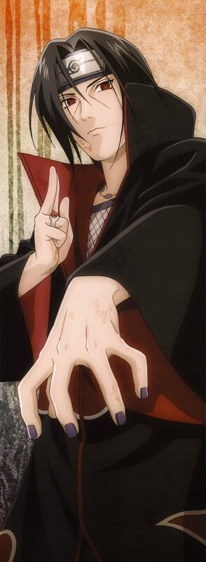 Anime Character in Cloak — Black, Dramatic, Manga, Headband