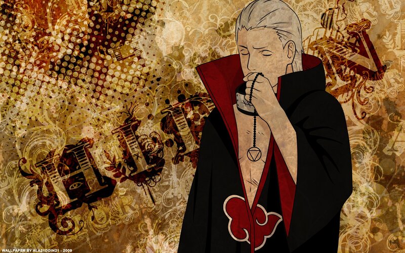 Anime Character in Cloak — Black, Dramatic, Manga, Necklace