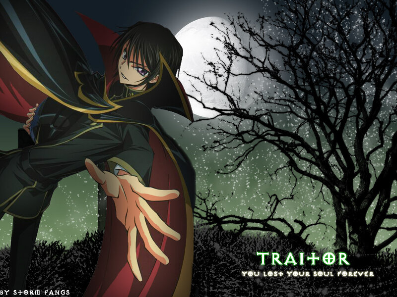 Anime Character in Cloak — Black, Dramatic, Night, Moon