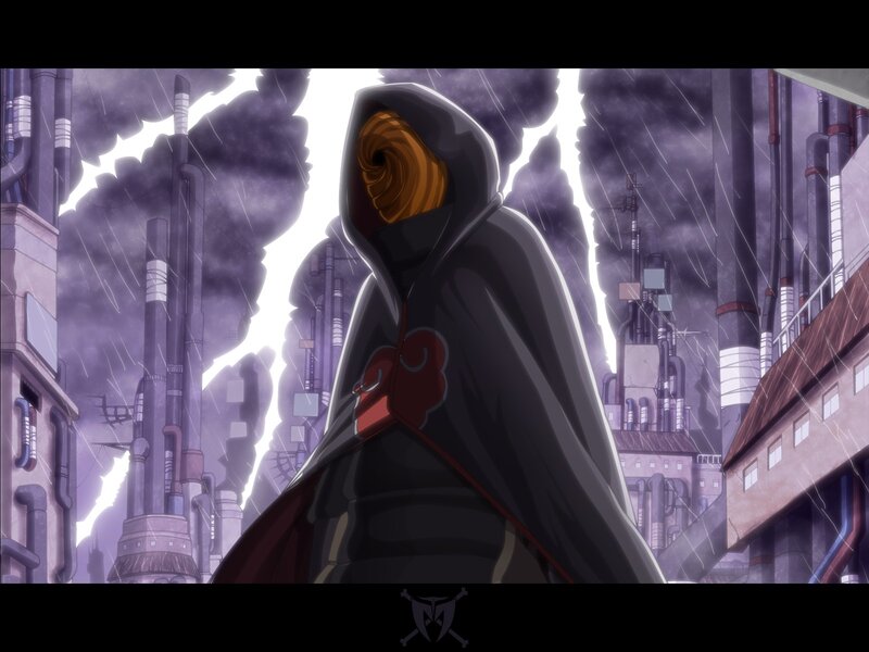 Anime Character in Cloak — Gray, Dramatic