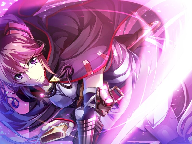 Anime Character in Cloak — Purple, Dramatic, Digital Art