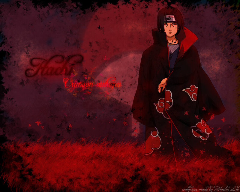 Anime Character in Cloak — Red, Dramatic, Autumn