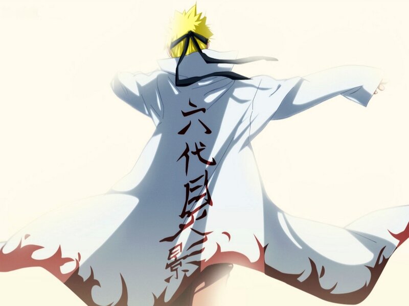 Anime Character in Cloak — White, Dramatic, Spiky Hair, Text
