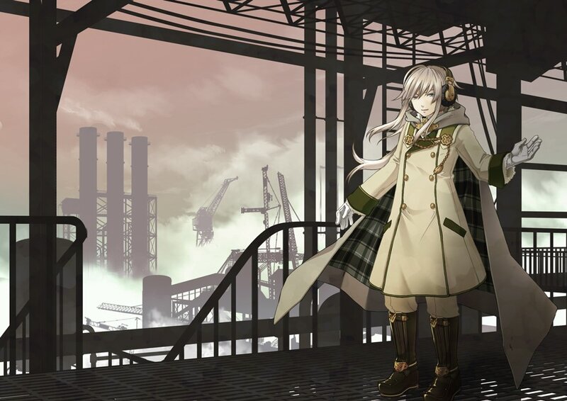 Anime Character in Coat — Beige, Dramatic