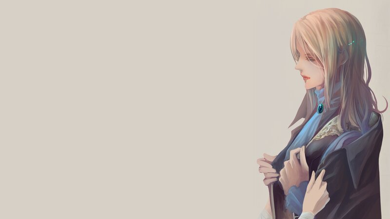 Anime Character in Coat — Beige