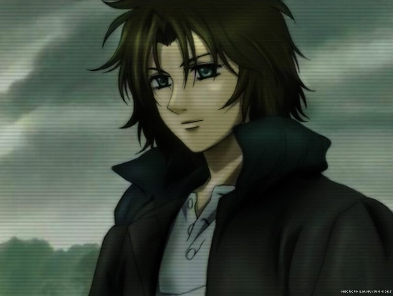 Anime Character in Coat — Black, Dramatic, Hair