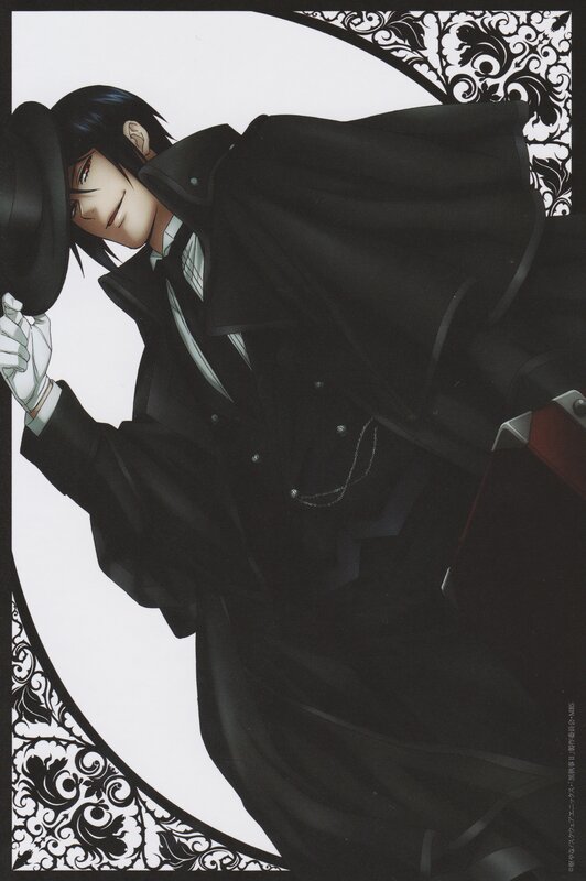 Anime Character in Coat — Black, Dramatic, Manga, Hat