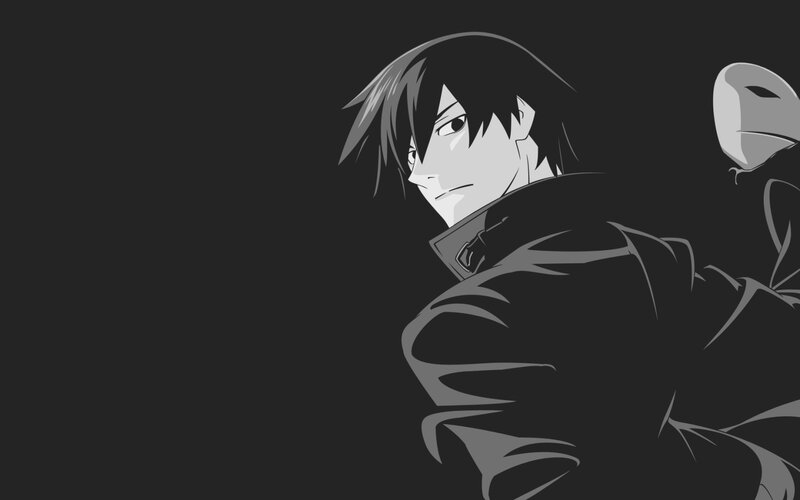 Anime Character in Coat — Black, Dramatic, Manga, Mask
