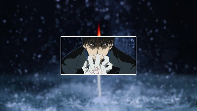 Anime Character in Coat — Black, Dramatic, Night, Snow