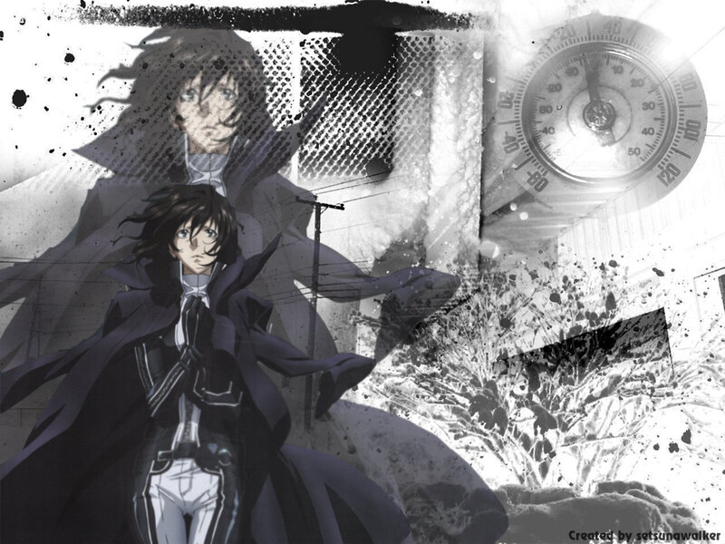 Anime Character in Coat — Black, Dramatic
