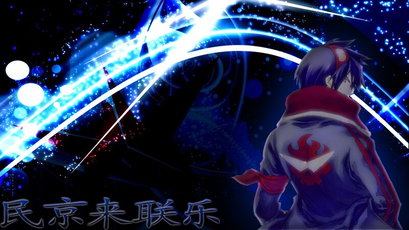 Anime Character in Coat — Blue, Dramatic