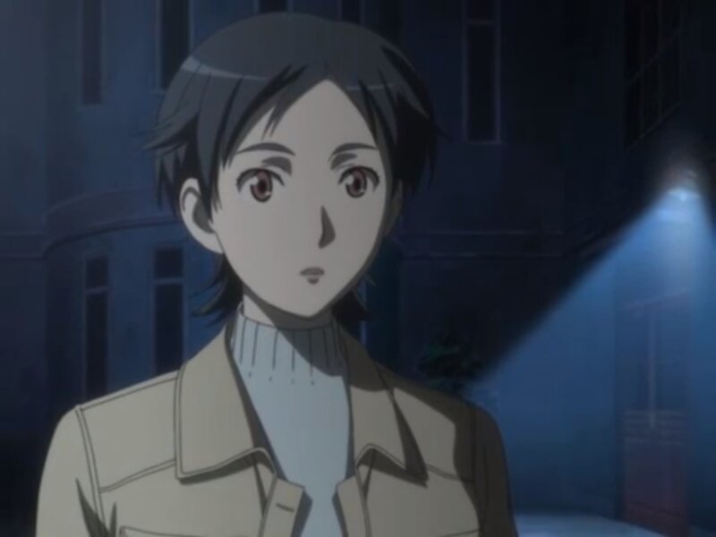 Anime Character in Coat — Blue
