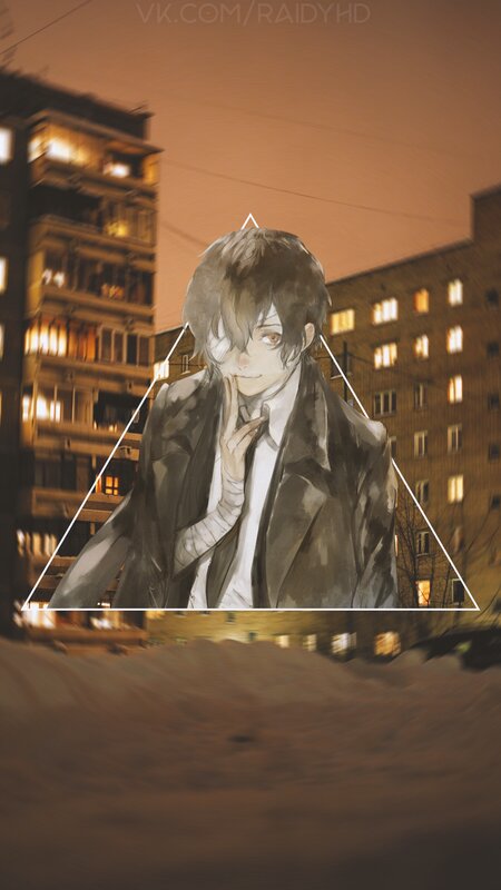 Anime Character in Coat — Brown, Dramatic