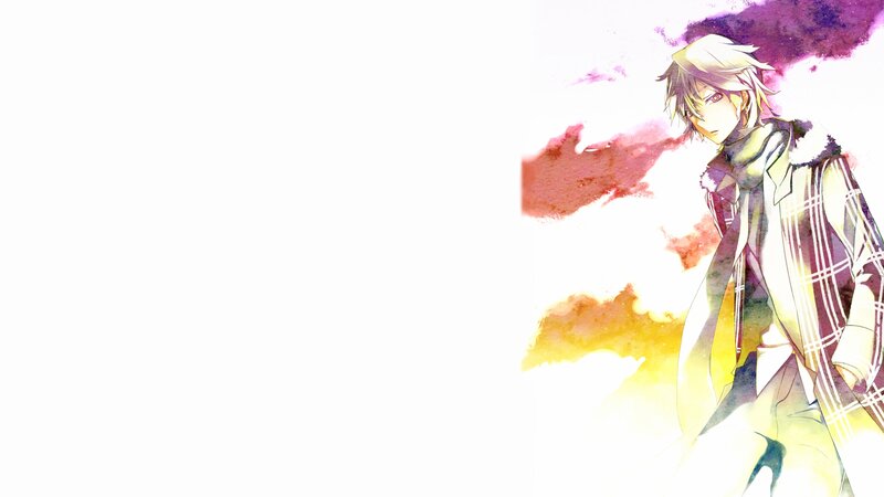Anime Character in Coat — White