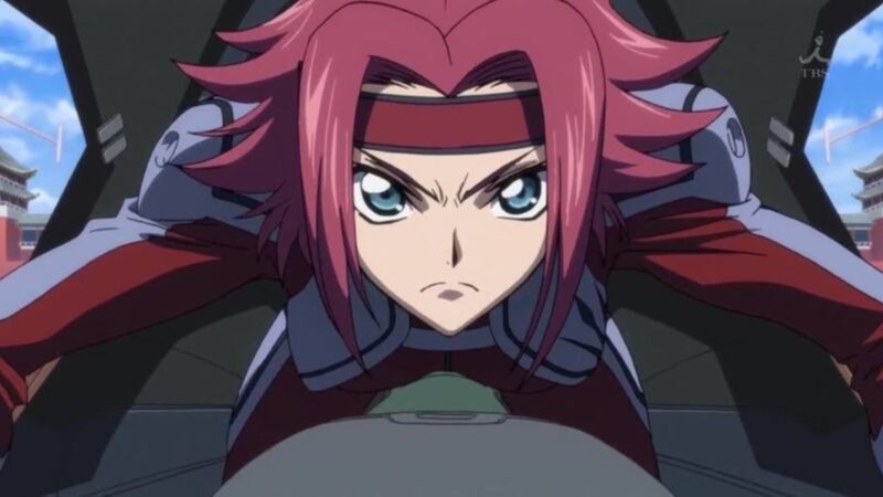 anime character in cockpit