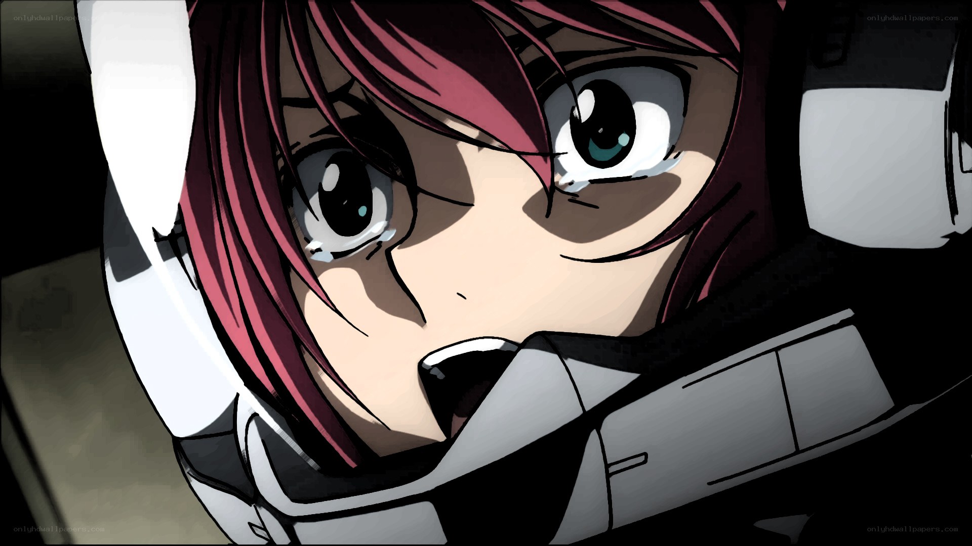 anime character in cockpit
