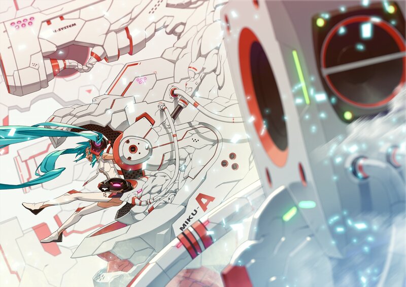 Anime Character in Cockpit — White