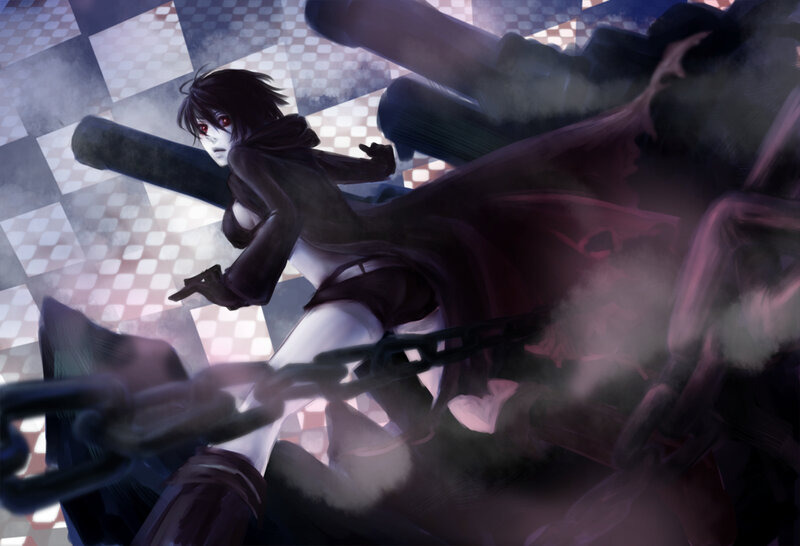 Anime character in combat